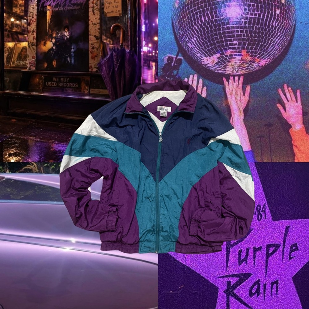 BILL BLASD Vintage Colorblock Windbreaker Jacket